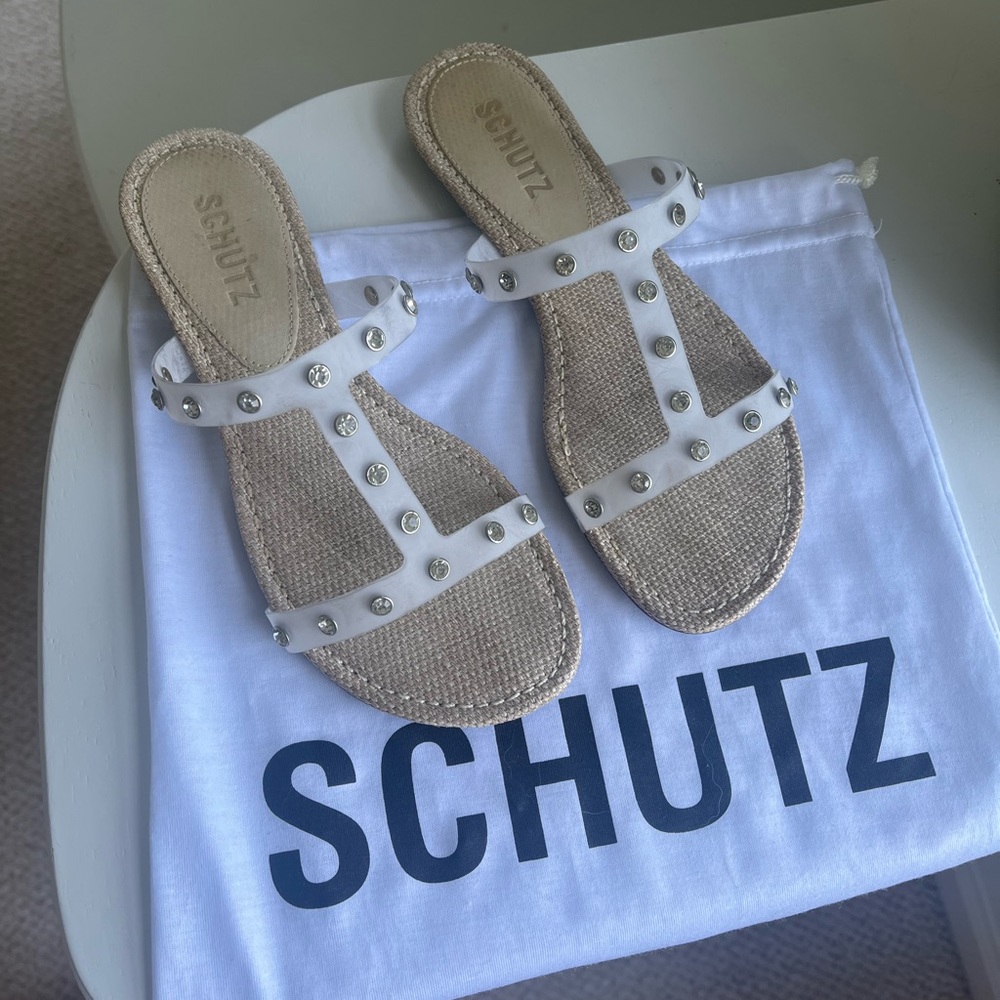 SCHUTZ Loretta Embellished Sandals Size 5